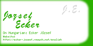 jozsef ecker business card